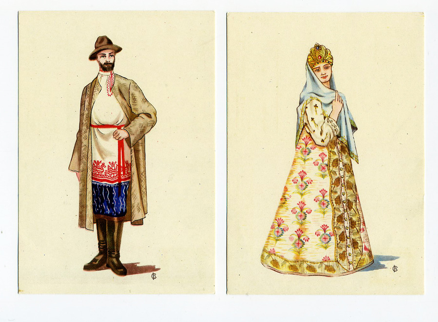 Slavic linen dress  Middle Ages \ Women's outfits \ Linen clothes